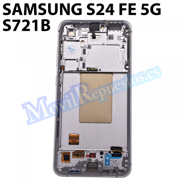 Panatalla Completa Original Con Marco LCD Y Táctil para Samsung Galaxy S24 FE 5G S721B (2024) - Blanco