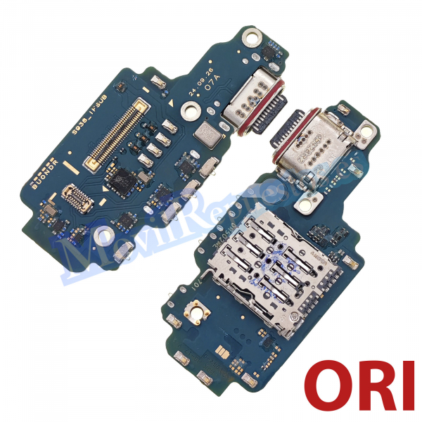 Placa De Conector Carga USB Tipo-C Con Micrófono Y Lector De Tarjeta SIM para Samsung Galaxy S25 Ultra 5G S938B (2025) - Original