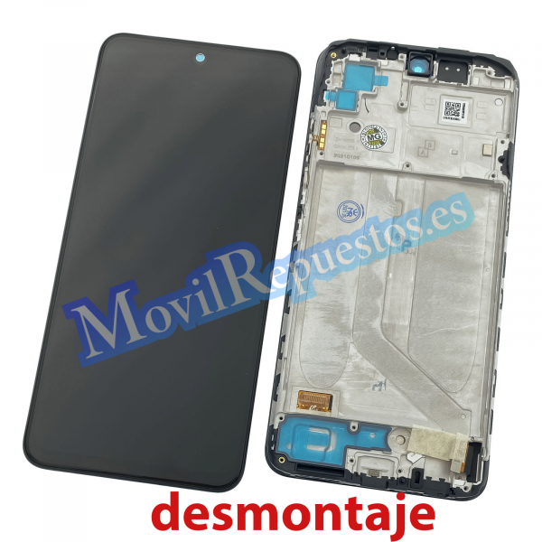 Pantalla Completa LCD Y Táctil Con Marco para Xiaomi Redmi Note 10 Redmi Note 10s Poco M5s - Negro (De Desmontaje)