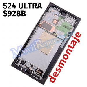 Pantalla Completa LCD Y Táctil Con Marco para Samsung Galaxy S24 Ultra (2024) S928B - Negro (De Desmontaje) - Imagen 1