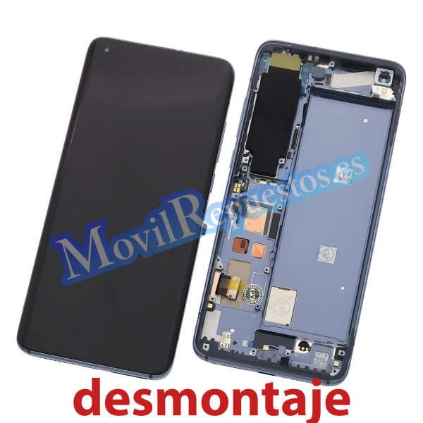 Pantalla-Completa-Original-LCD-Y-Tactil-Con-Marco-para-Xiaomi-Mi10-Gris desmontaje