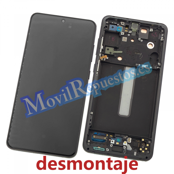 Pantalla Completa LCD Y Táctil Original Con Marco para Samsung Galaxy S21 FE 5G G990B - Negro Gris (De Desmontaje)