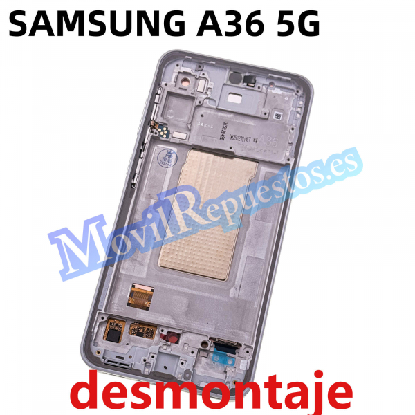 Pantalla Completa Original LCD Y Táctil Con Marco para Samsung Galaxy A36 5G A366B (2025) - Plata (De Desmontaje)