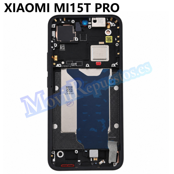 Pantalla Completa Original Con Marco LCD Y Táctil para Xiaomi Mi15T Pro 5G - Negro (Service Pack)